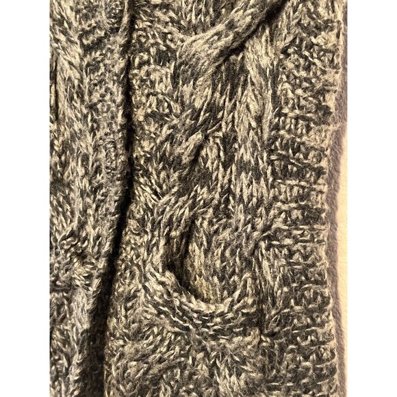 Calypso St. Barth Women Hand-3D Chunky Cable Knit Wool Blend Vest Pckts S/M Hood - Picture 16 of 16